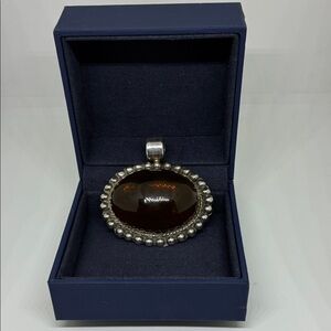 .925 Silver and Amber Pendant